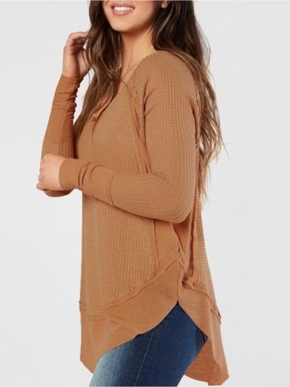 Free People We The Free Catalina Thermal Tunic Size Small NWT Boho Fall Lounge